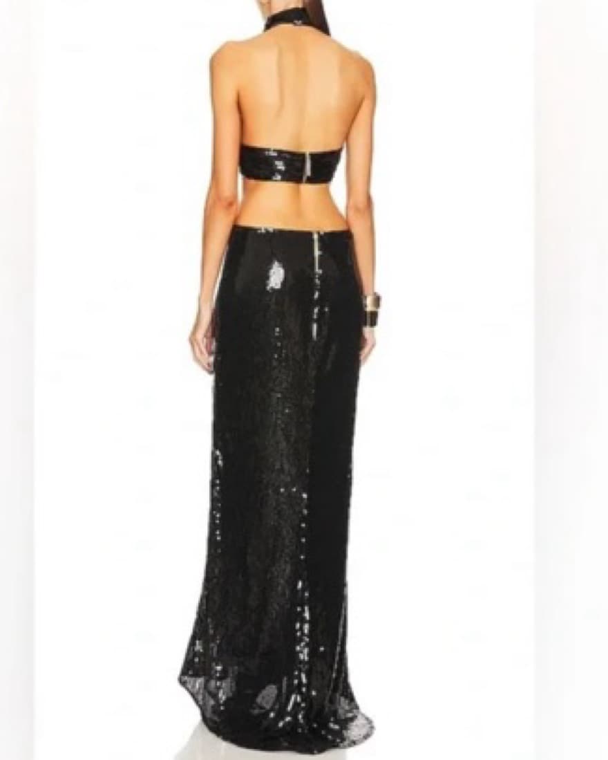 Black Sequined Gown - Image 2