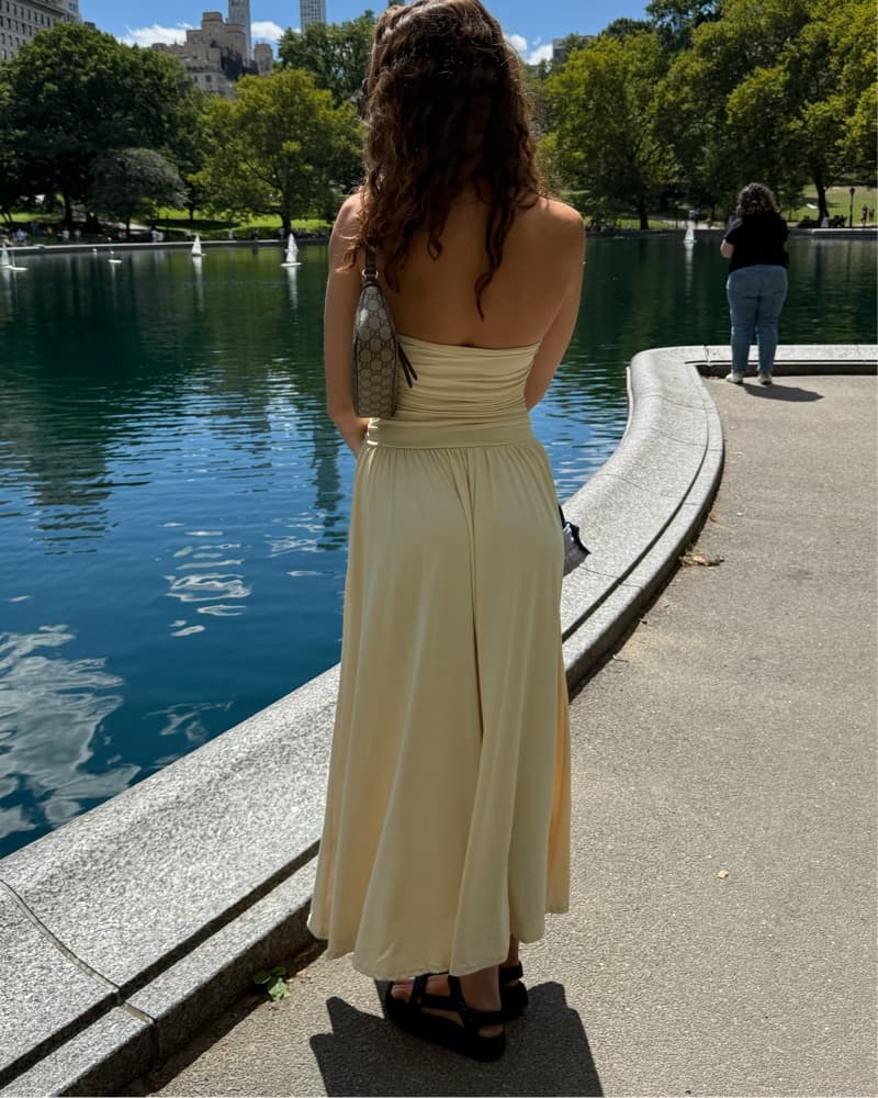 Elegant Yellow Maxi Dress - Image 2