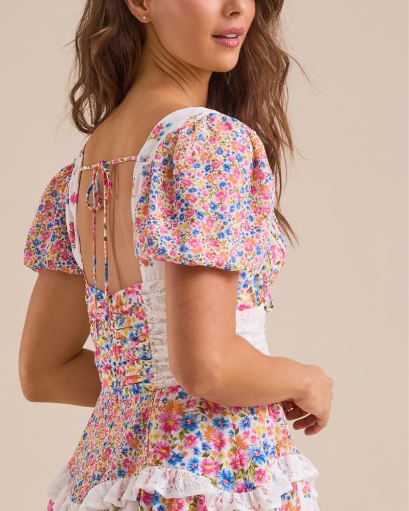 Aderny Floral Mini Dress - Image 5