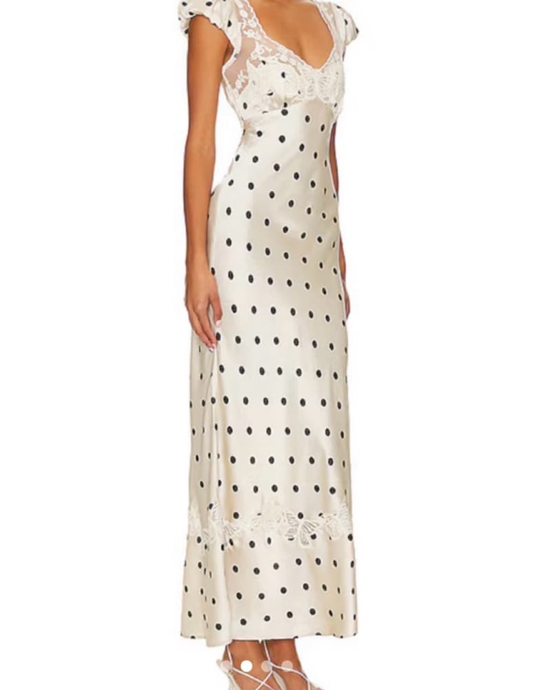Free People White Polka Dot Maxi Dress - Image 2