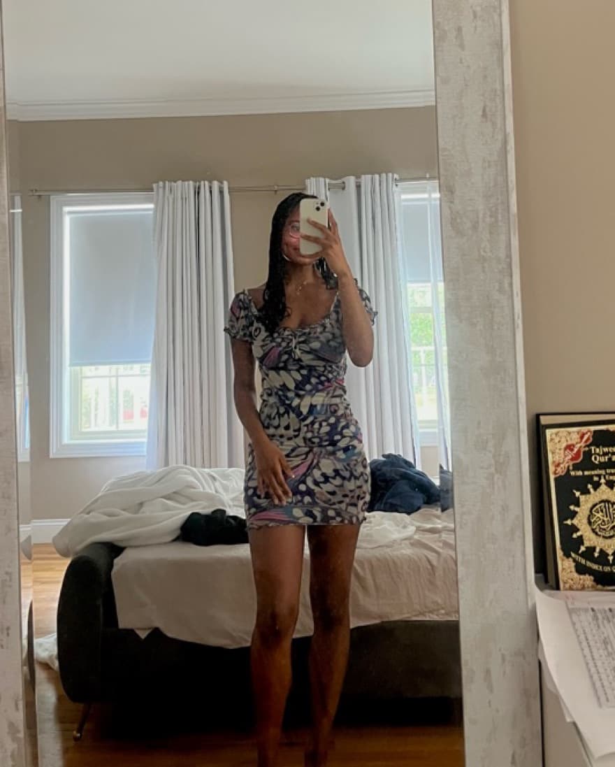 Patterned Mini Dress - Image 1