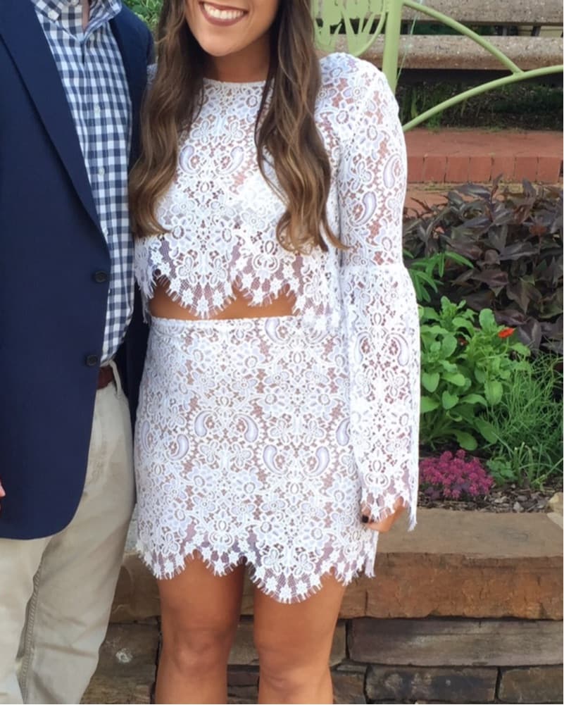 For Love & Lemons White Lace 2 Piece Set - Image 3