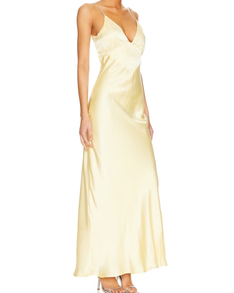 Bardot Butter Yellow Slip Dress  - Image 3