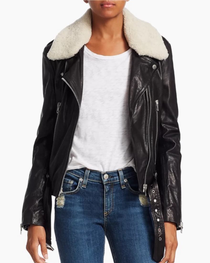 Rag & Bone Shearling Leather Jacket - Image 1