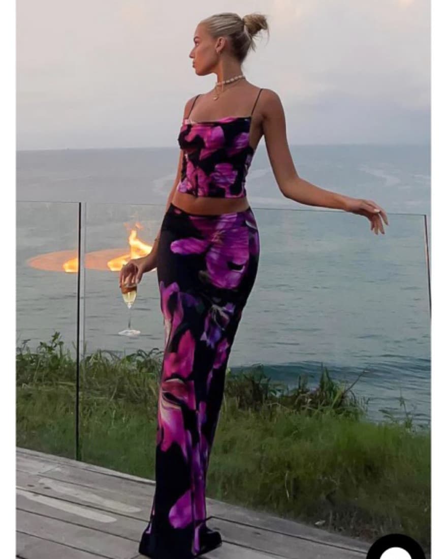 Sweet Salutations Maxi Skirt Purple Haze - Image 1