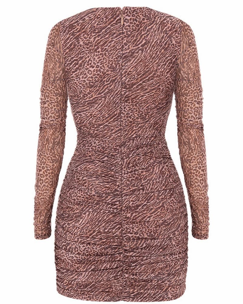 Cheetah Print Mini Dress - Image 4
