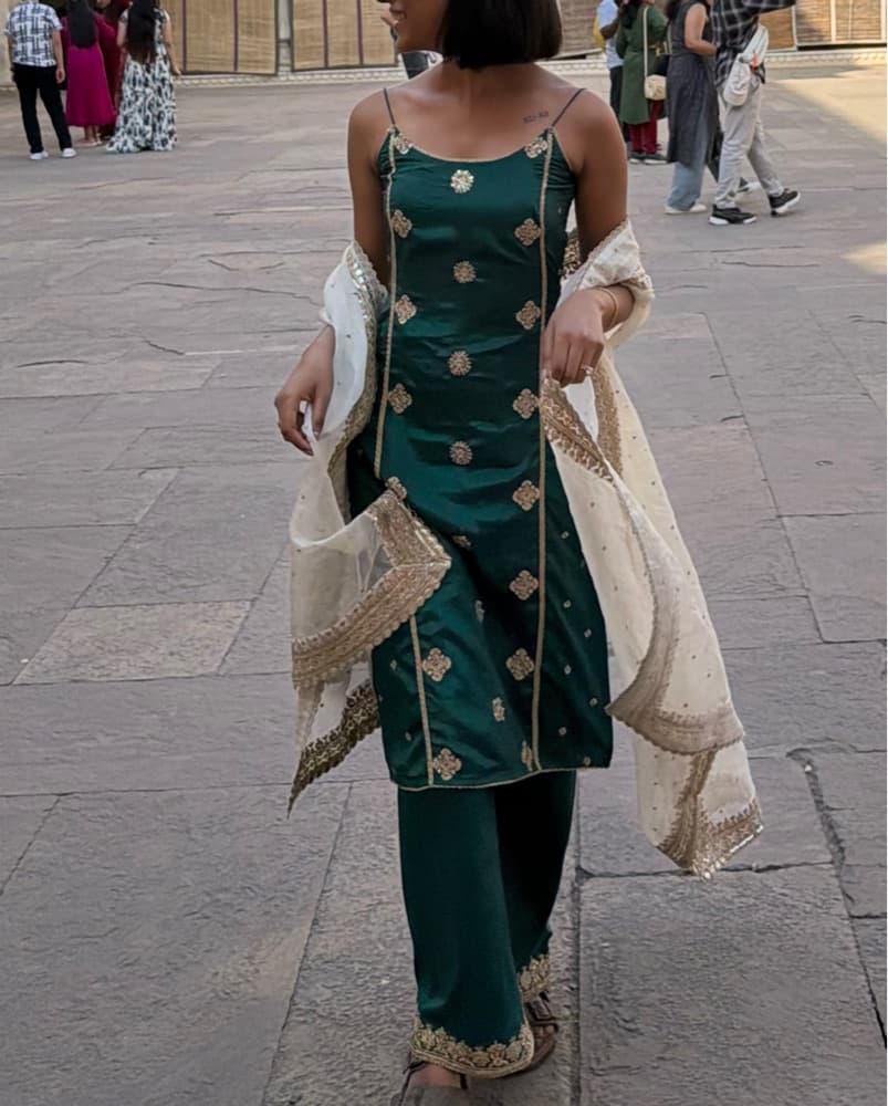 Embroidered Indian Palazzo Suit - Image 1