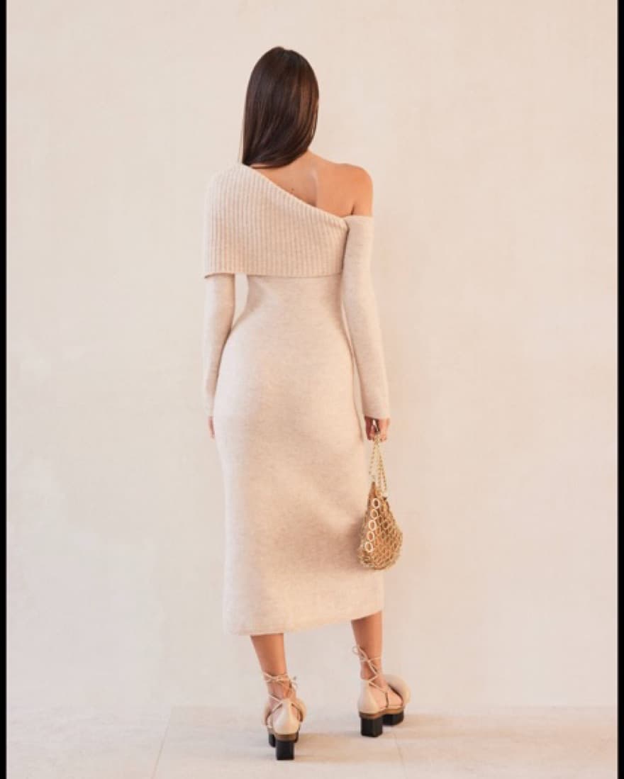 Cult Gaia Sweater Dress In Oatmeal  - Image 3
