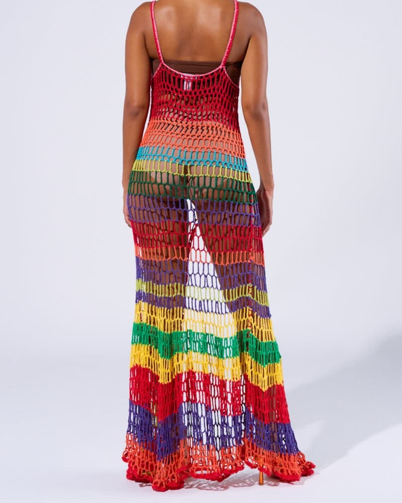 Akira Ocean Breeze Crochet Maxi Dress - Image 5