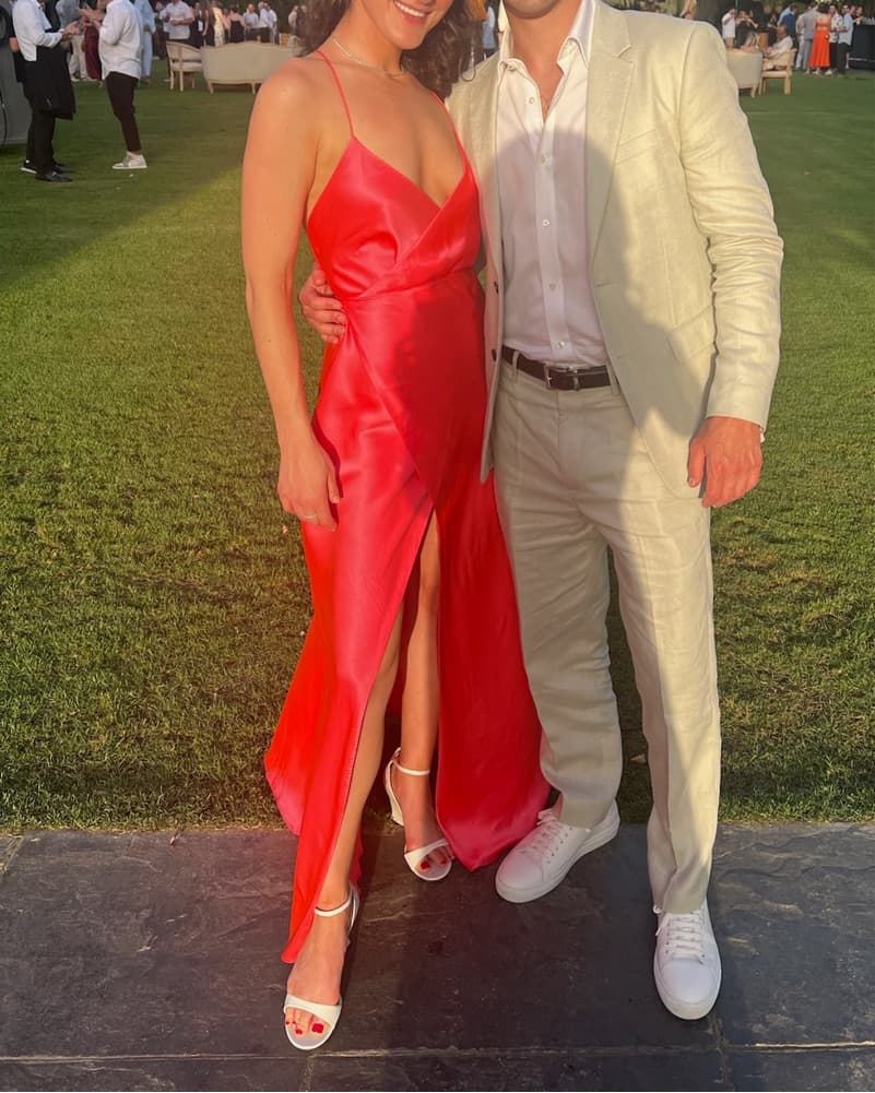 Michelle Mason Satin Wrap Dress - Image 2