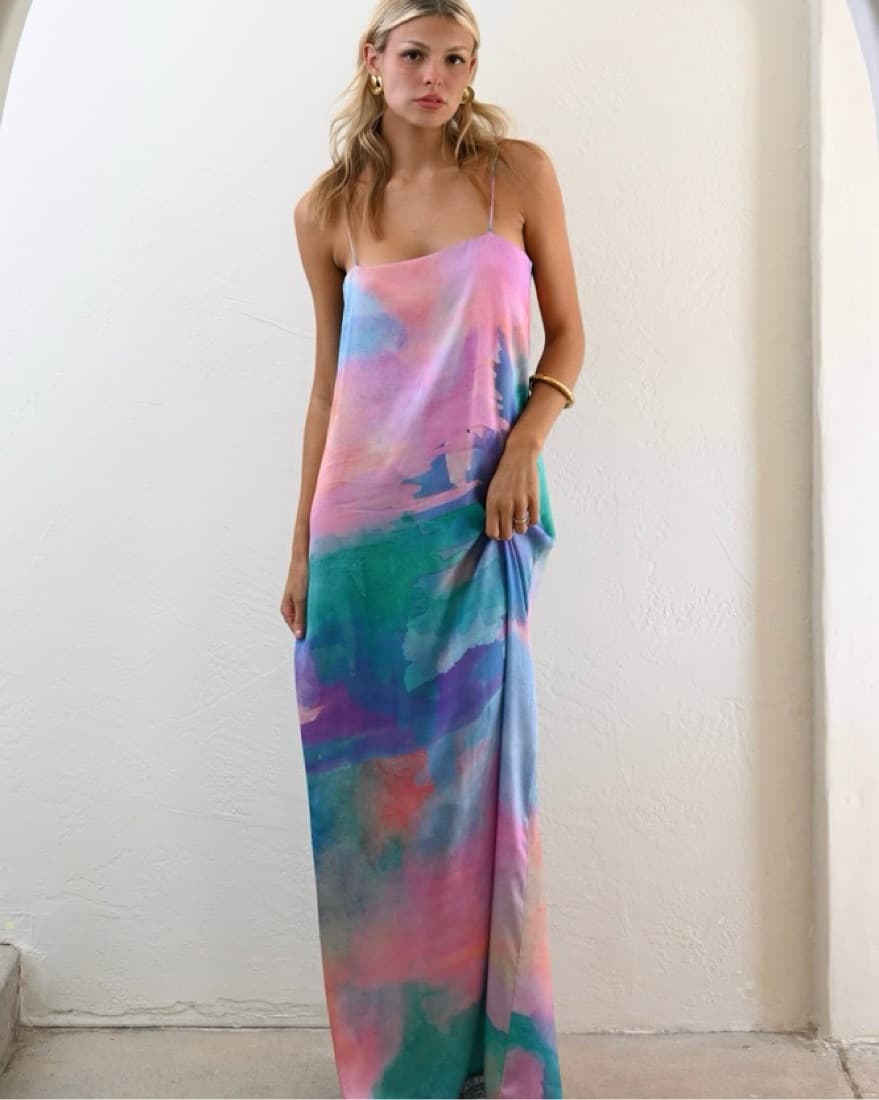 YLLW The Label Maxi Watercolor Dress - Image 1