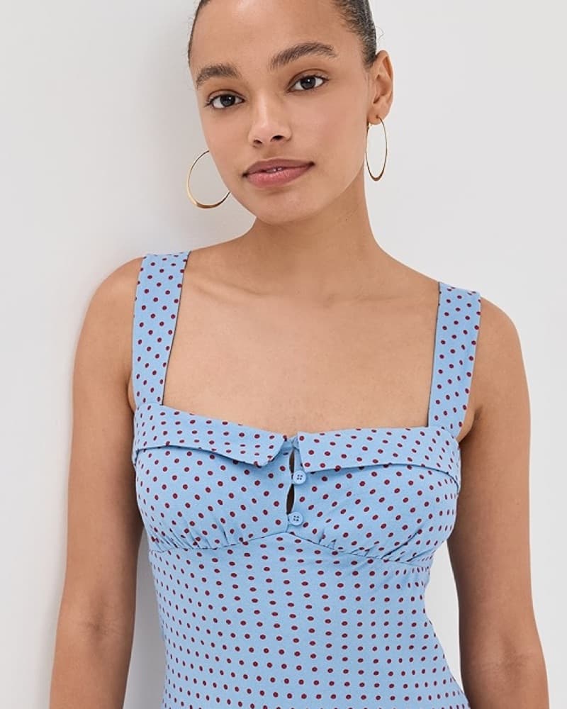 Reformation Tancy Dress, Summertime Dot - Image 6