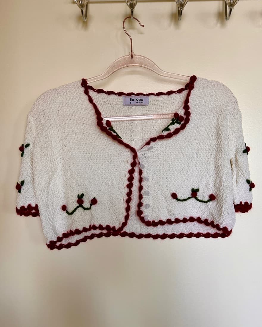 Little Knit Cherry Cardigan  - Image 1