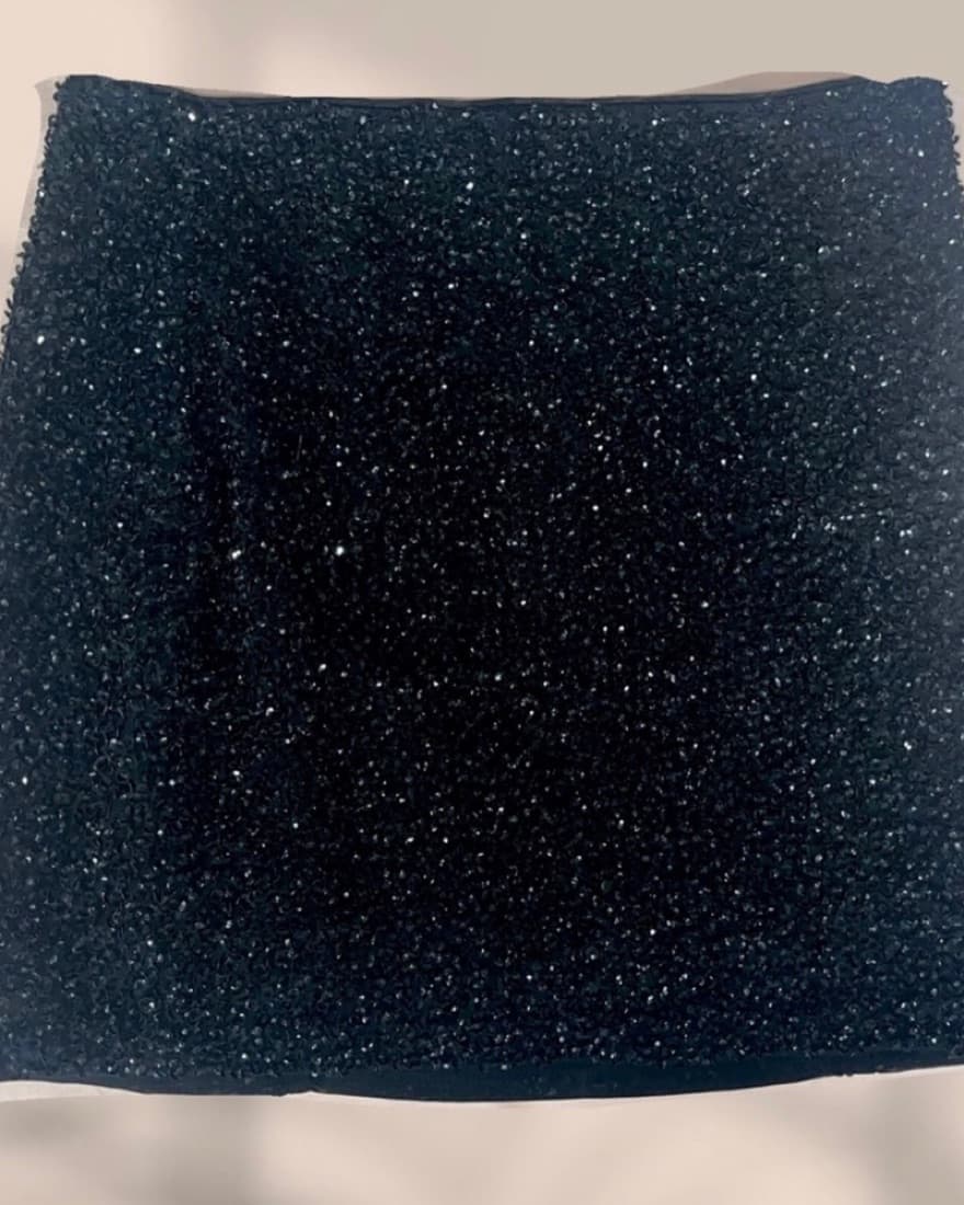 Alice & Olivia Navy Black Sequin Skirt - Image 3
