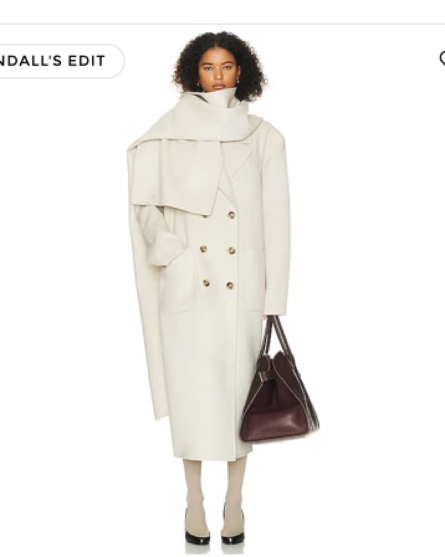 Helsa Oversized Coat + Detachable Scarf - Image 1