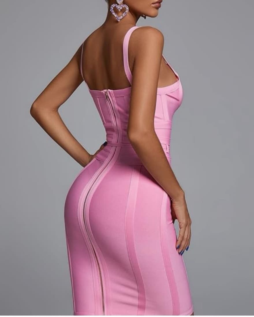 Bella Barnett Pink Bodycok Dress XS - Image 3