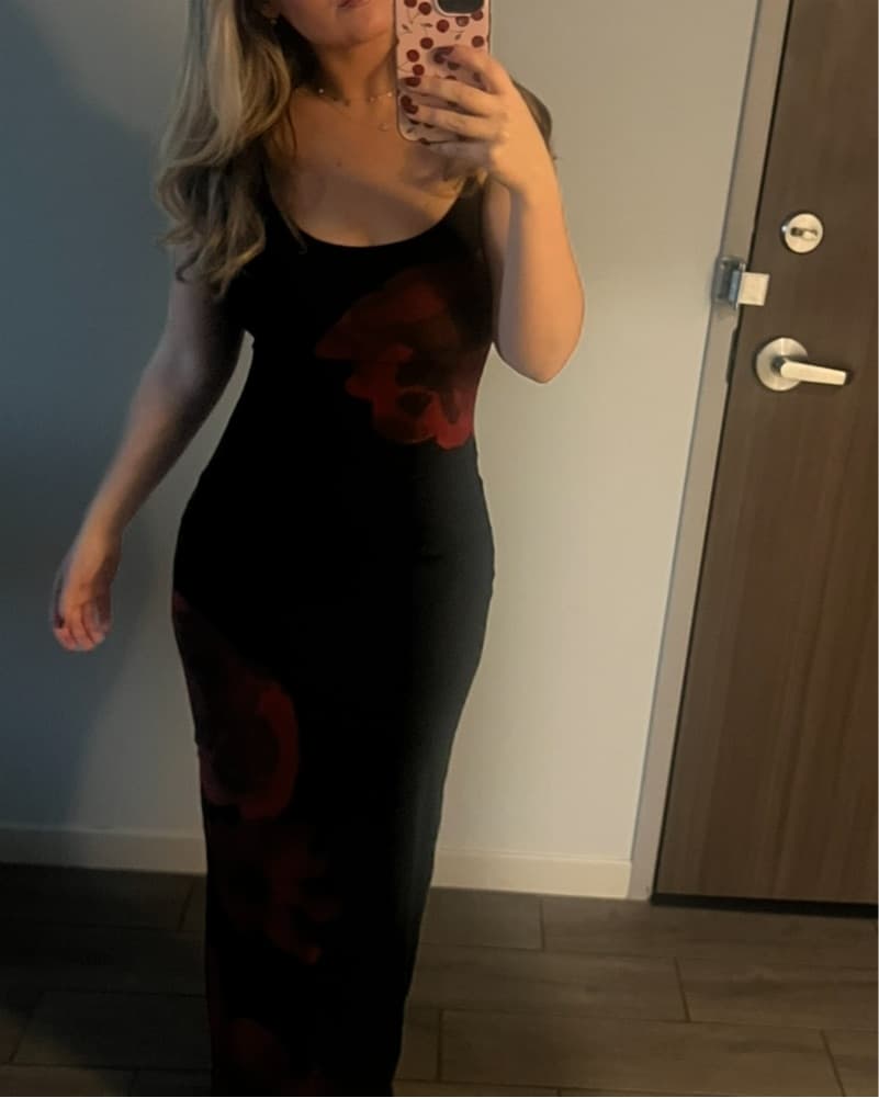 Jobelle Maxi Dress in Black Multi - Image 4