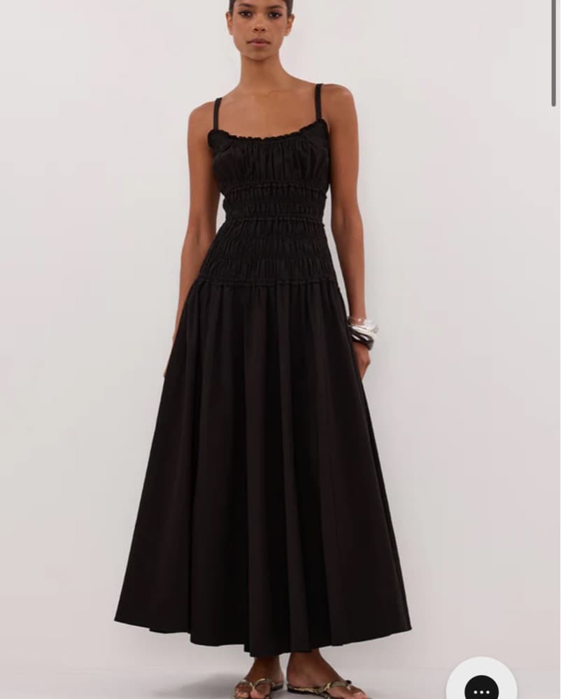 Dissh Toby Black Cotton Midi Dress - Image 1