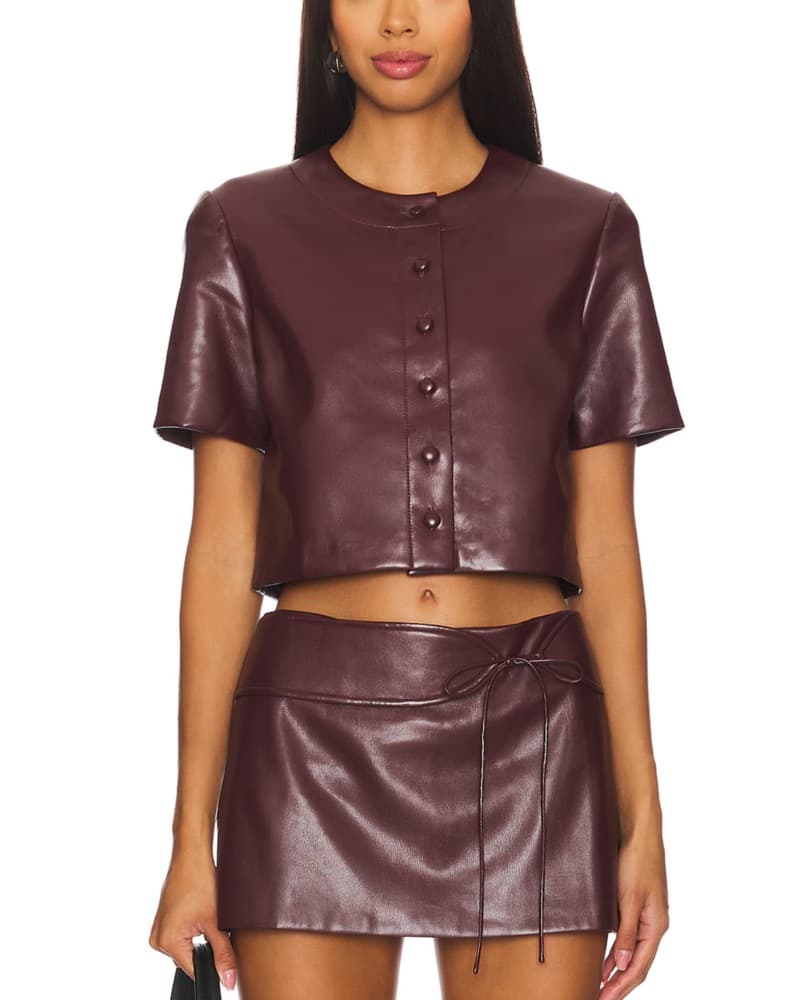Amanda Uprichard Braswell Top in Russet - Image 1