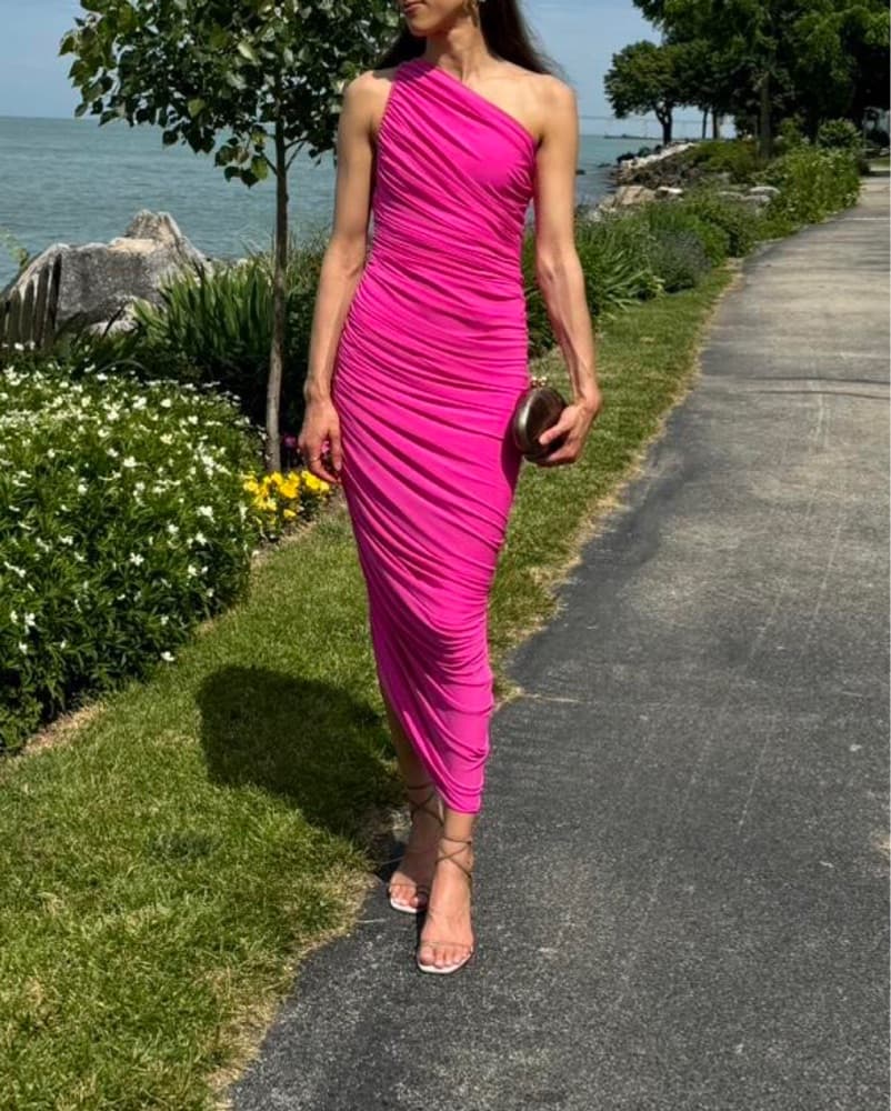 Norma Kamali Pink Diana Gown - Image 2