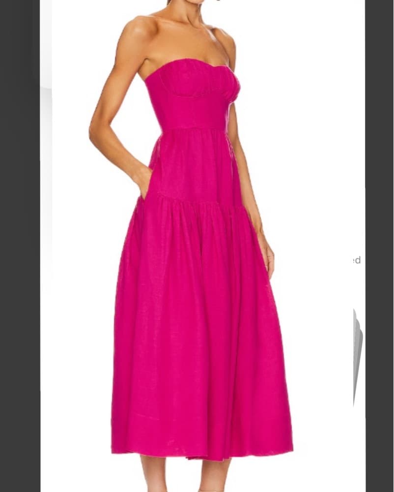 Shona Joy JOANINE STRAPLESS RUCHED MIDI  - Image 2