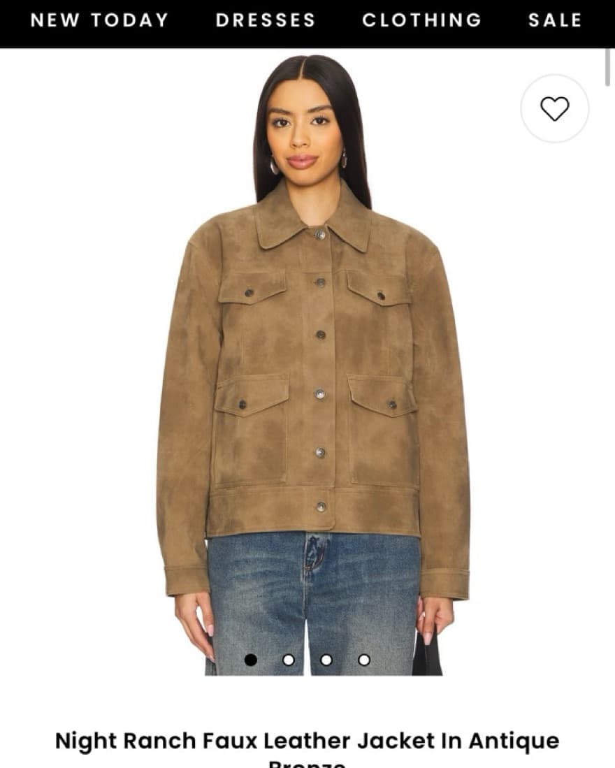 Brown Oversized Jacket Faux Leather - Image 2