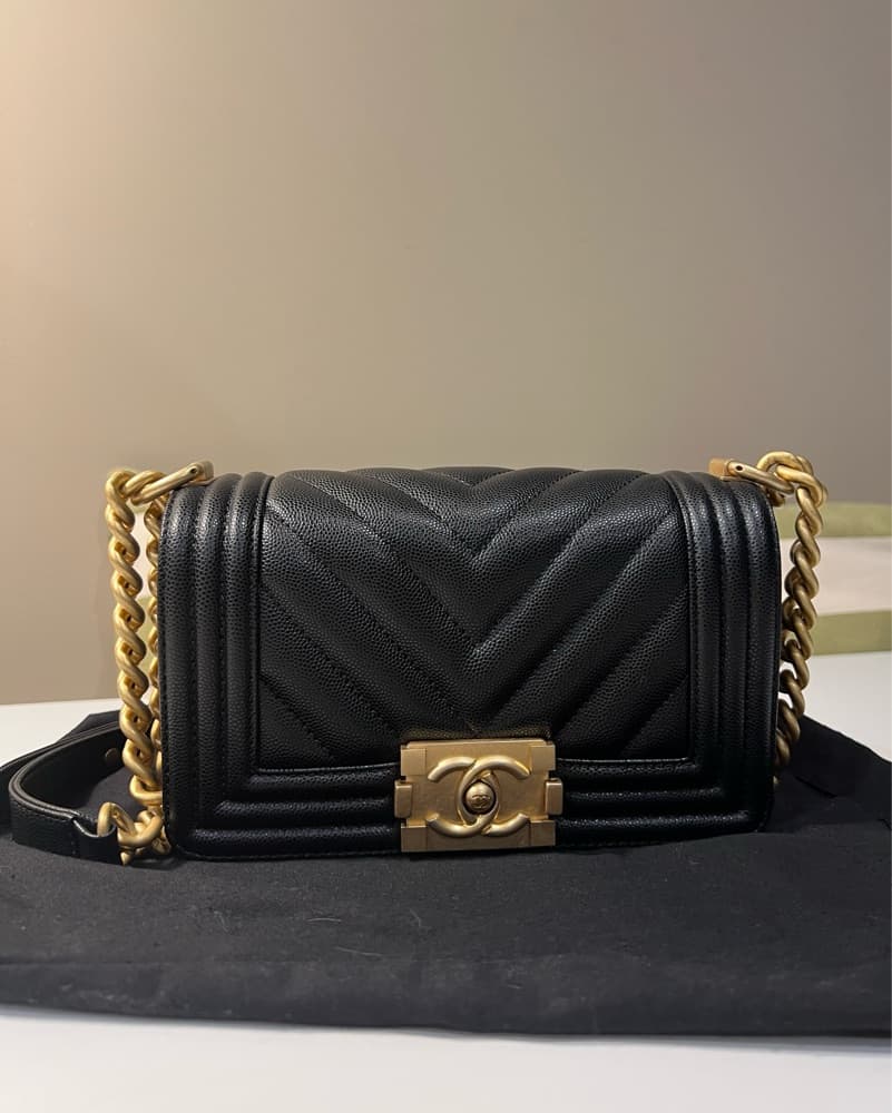 Quilted Chevron Chanel Boy Bag - Image 1