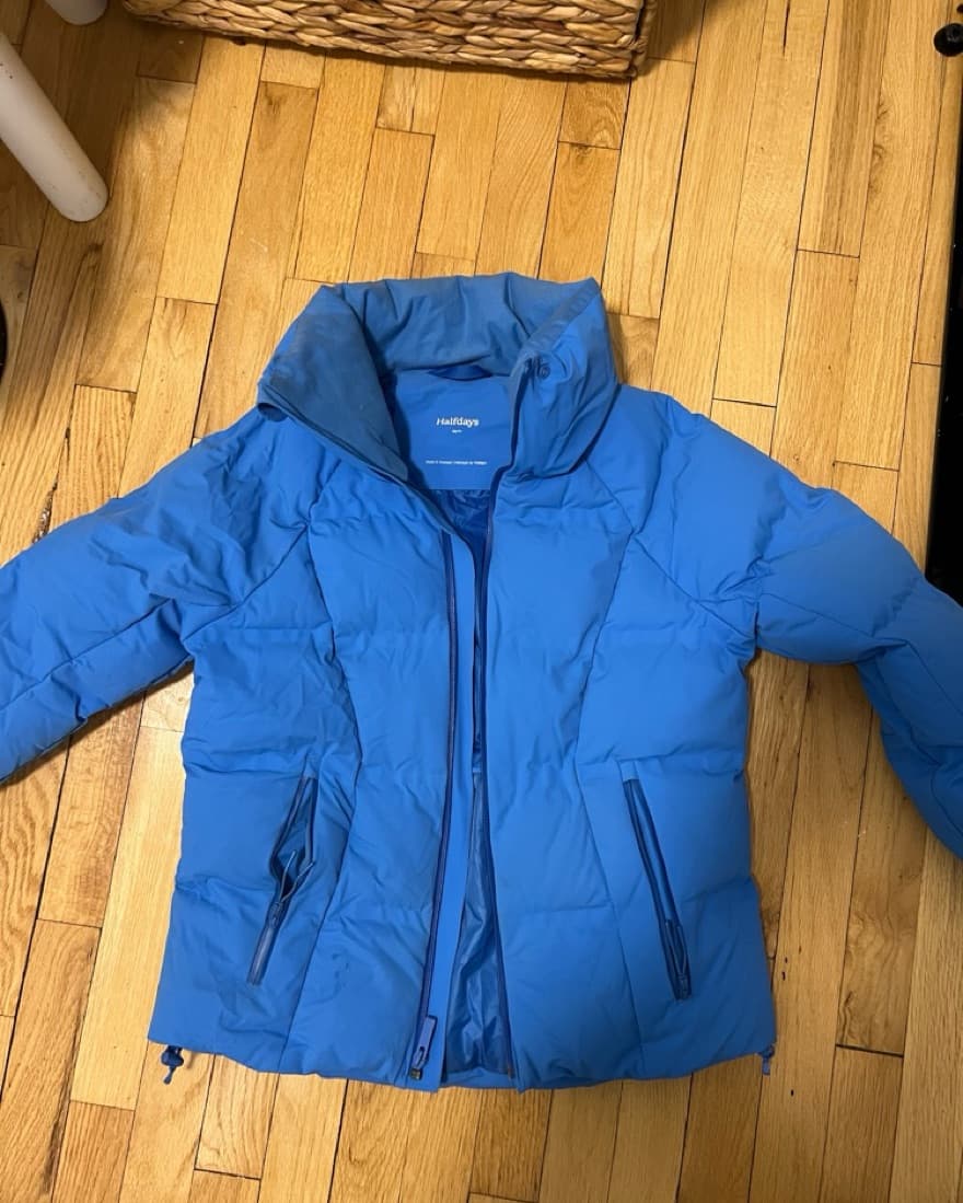 Halfdays Georgia Puffer Jacket Blue Bird - Image 3