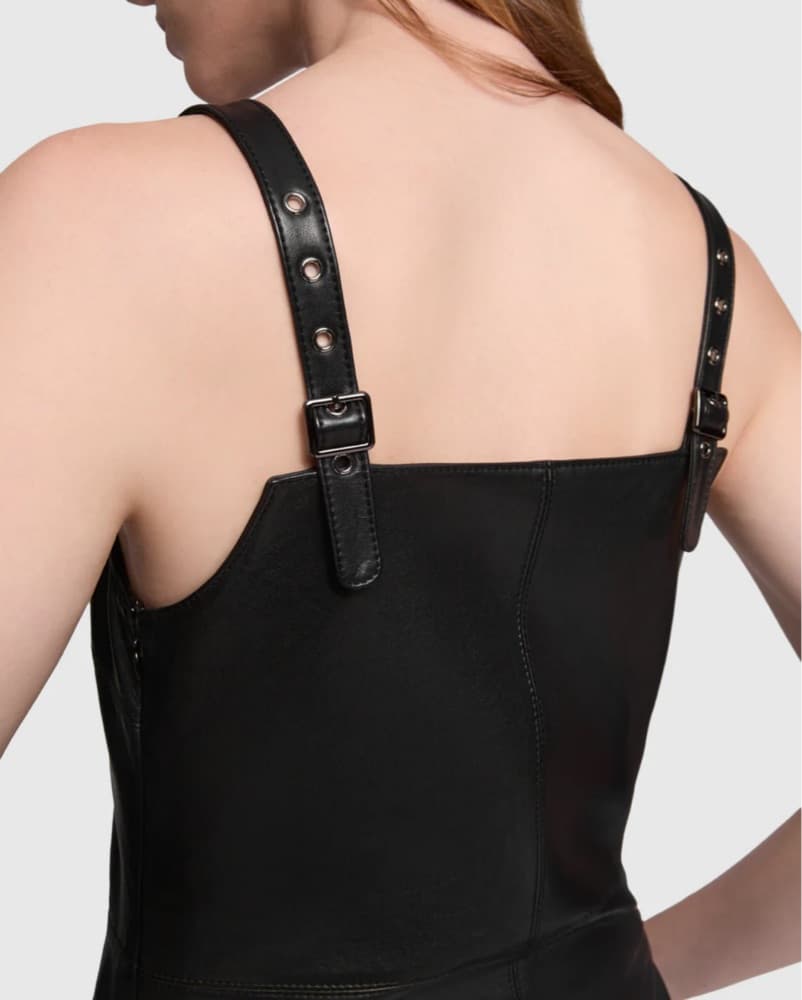 Leather Mini with Interior Shorts  - Image 3