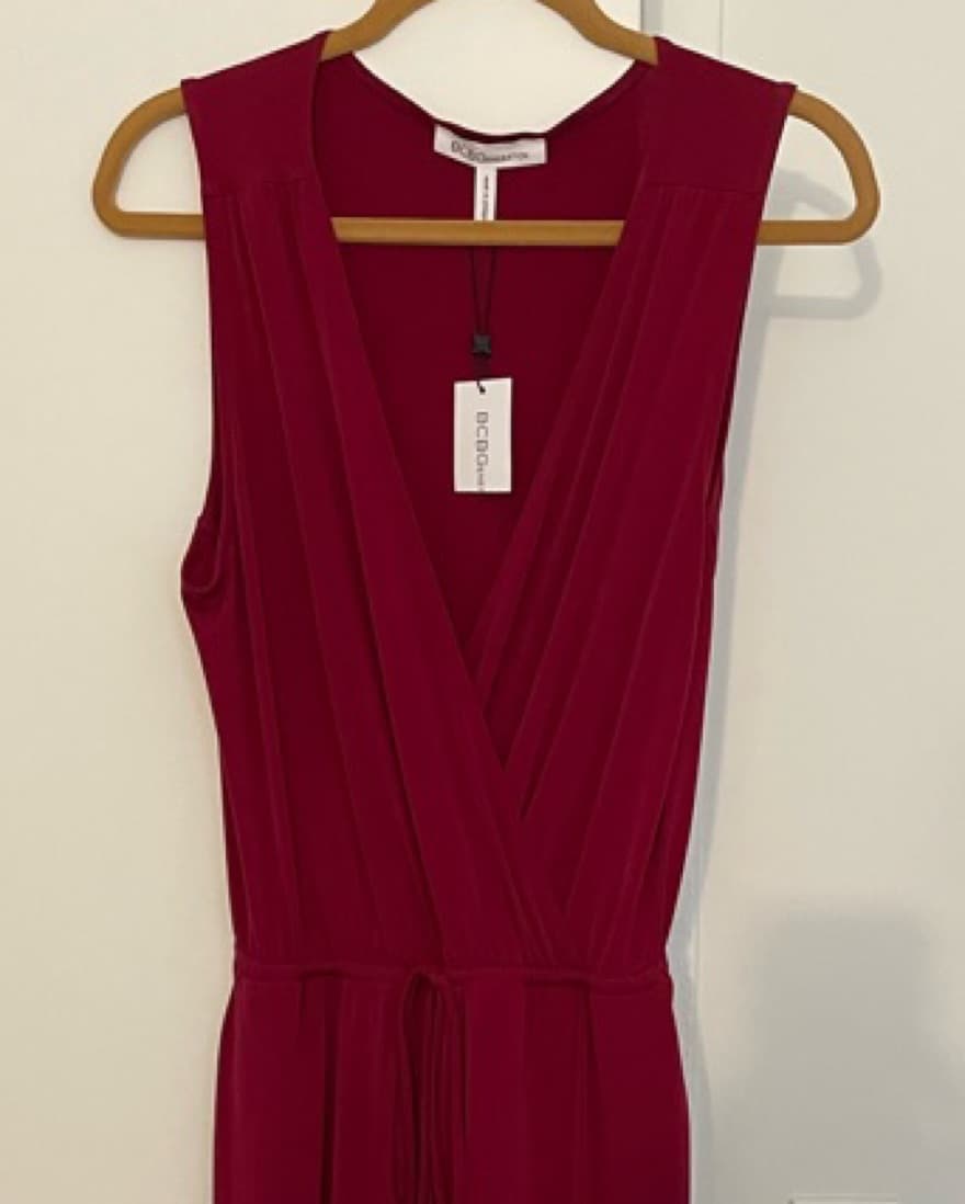 BCBG Maroon Jumpsuit - Image 2