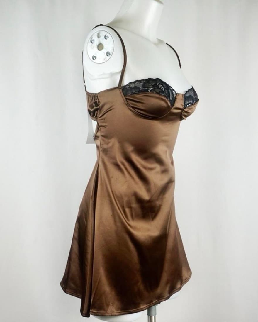 Brown Slip Dress - Image 2