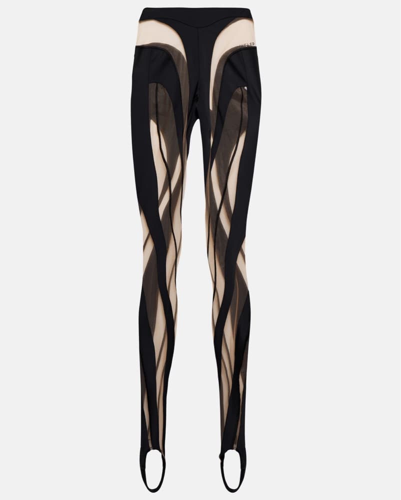 Mugler Mesh Panel Bodysuit and Leggings Set - Image 6