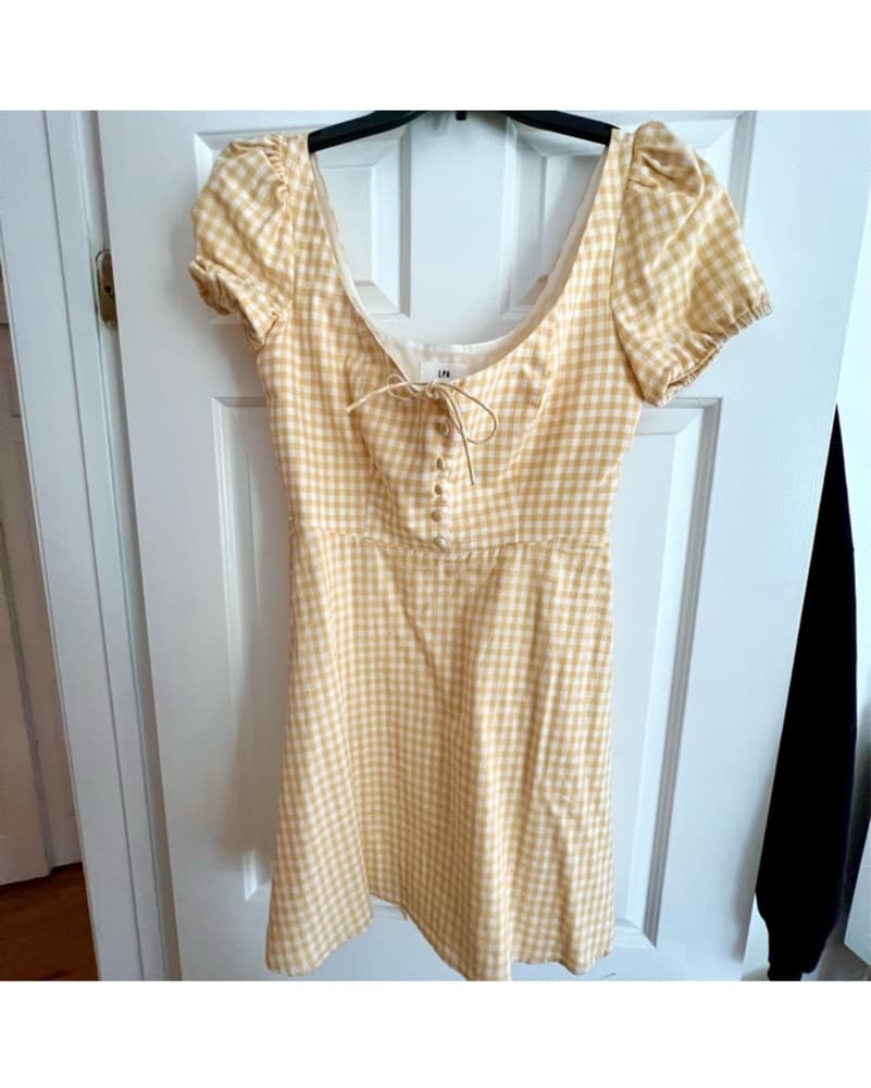 LPA Gingham Mini Dress  - Image 4