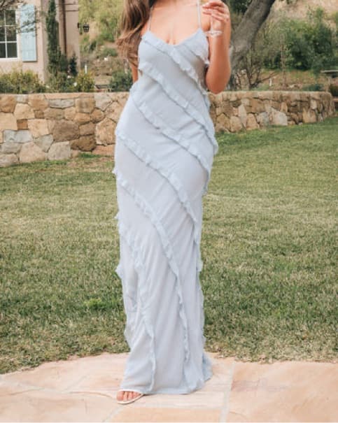 MUMU RUFFLE DRESS - Image 1