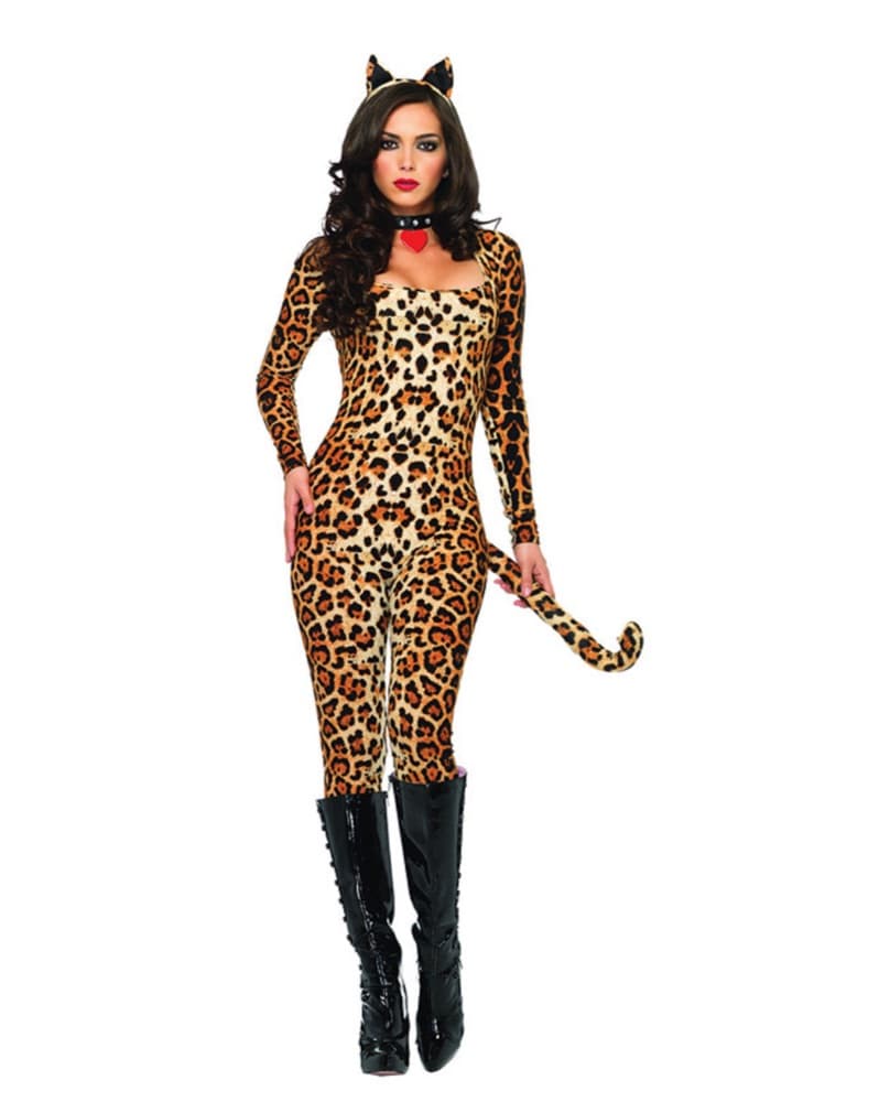 Leopard Print Bodysuit Costume - Image 1
