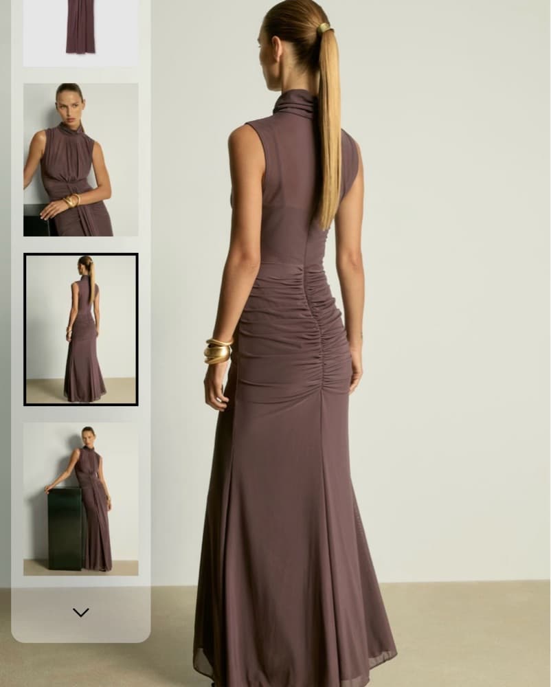 Reiss Elegant Ruched Maxi Dress - Image 4