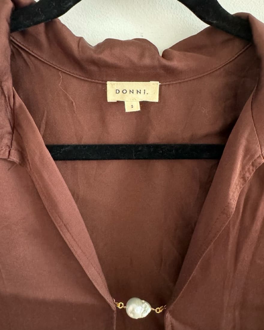 Donni. Silky Baroque Pearl Top - Image 2