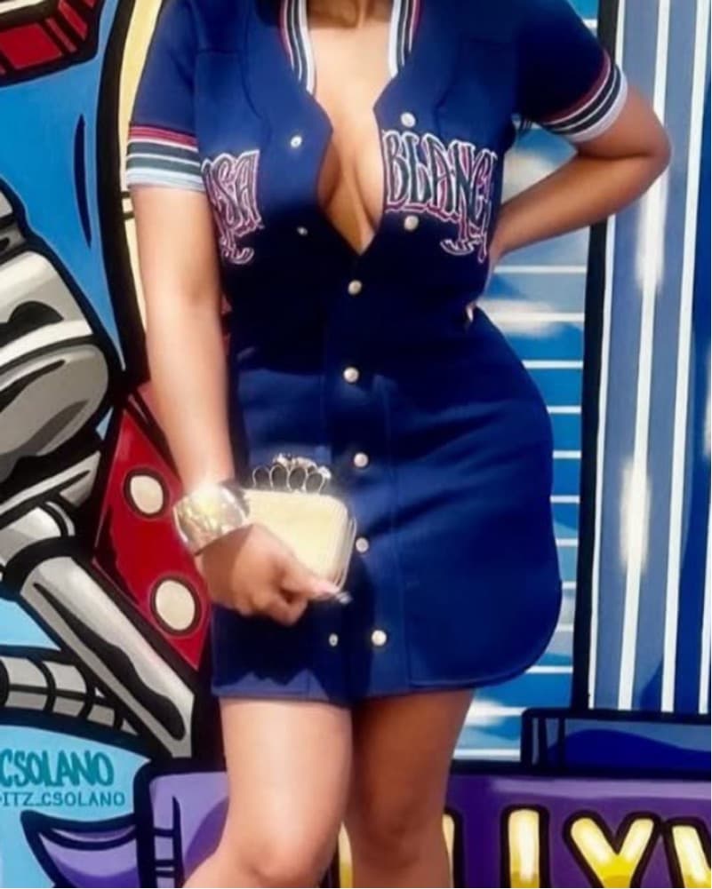 Casablanca Baseball-Style Dressc - Image 2