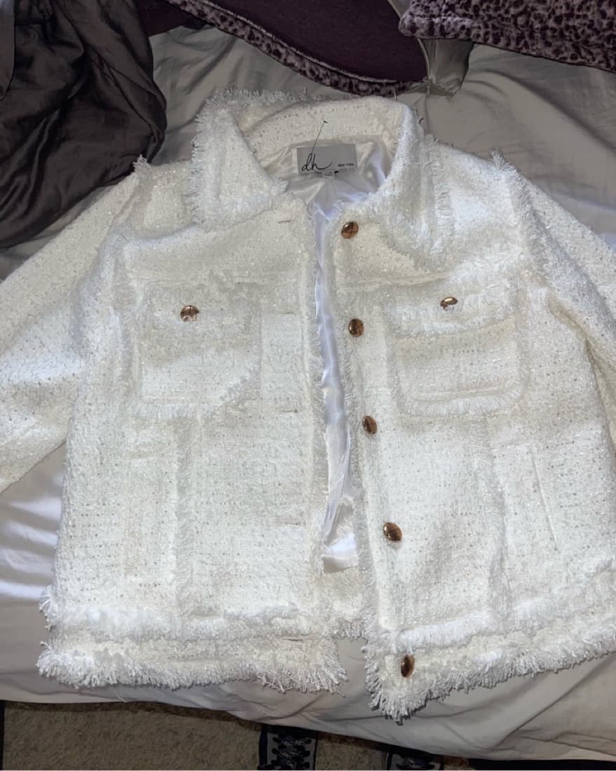 DH New York White Tweed Jacket  - Image 2