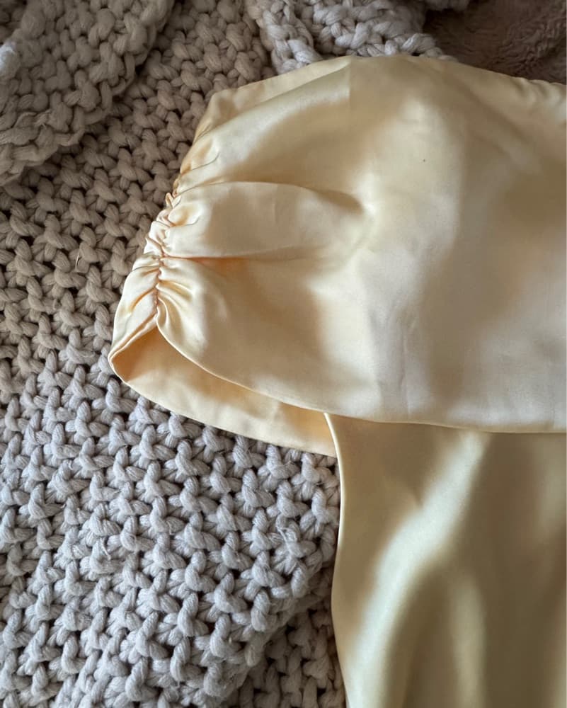 Beginning Boutique, Yellow Silk Dress - Image 2