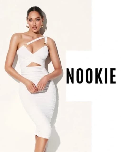 White Nookie Riley Ring Midi Dress - Image 1