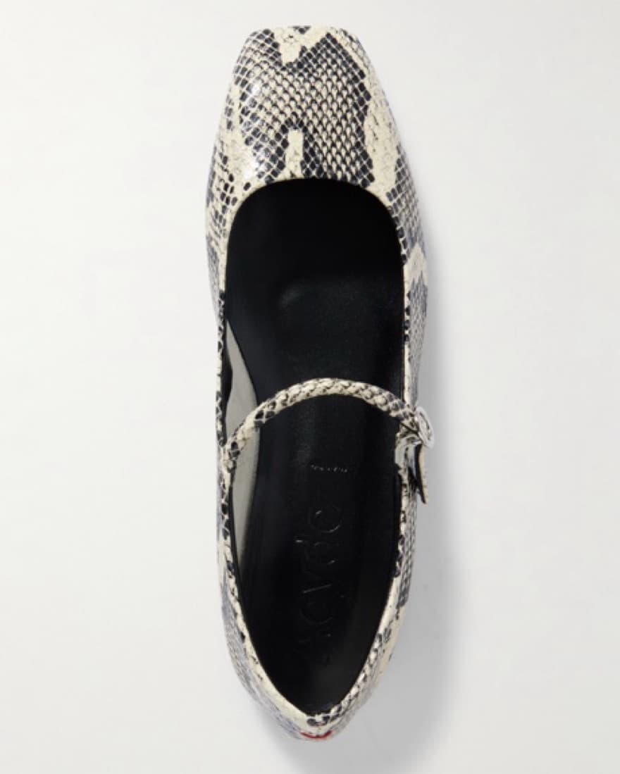aeyde Snake Print Flats - Image 4