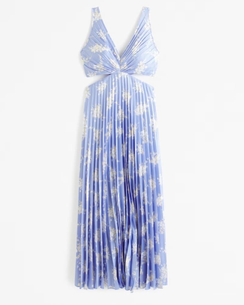 A&F Giselle Pleated Cutout Maxi Dres - Image 5