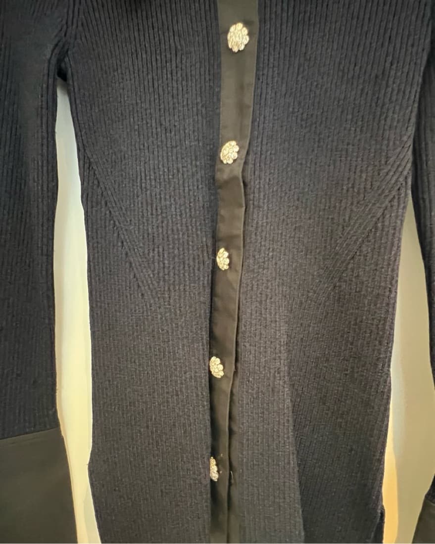 Ganni Crystal Ribbed Collared Sweater - Image 6