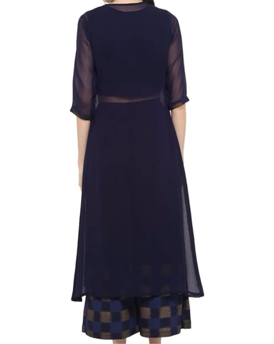 Indian Crop Top Pallazo Pant Set  - Image 5