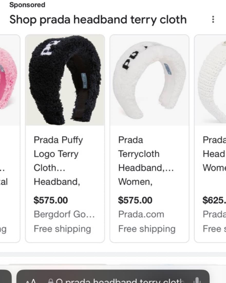Prada Terry Cloth headband  - Image 2