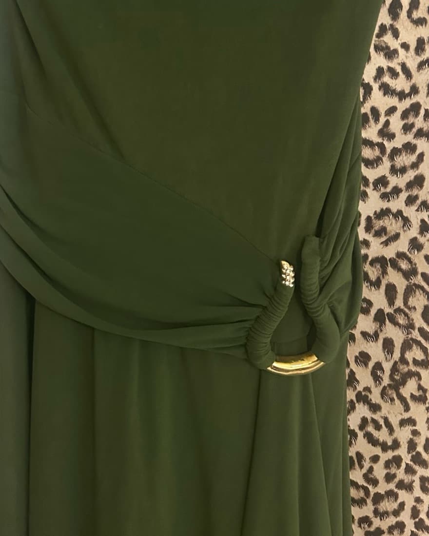 Cache Midi Green Dress - Image 3