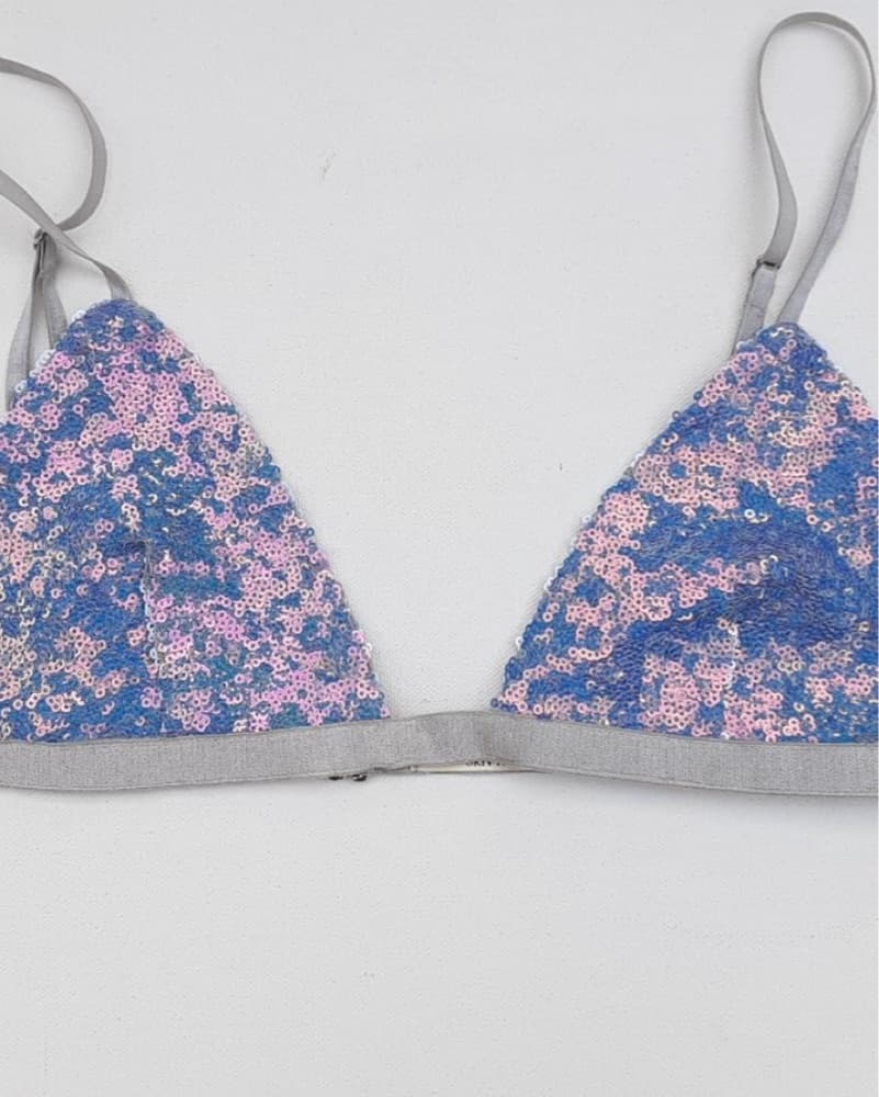 For Love and Lemons SEQUINNED TRIANGLE Bralette - Image 3