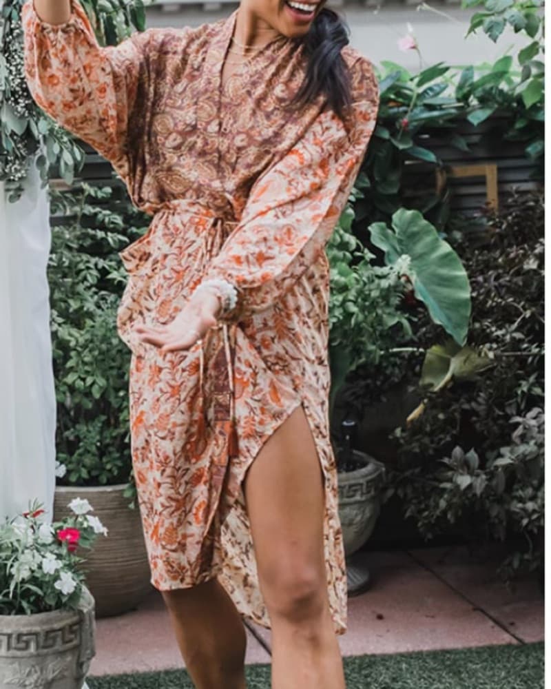 Paisley Boho Midi Dress - Image 4
