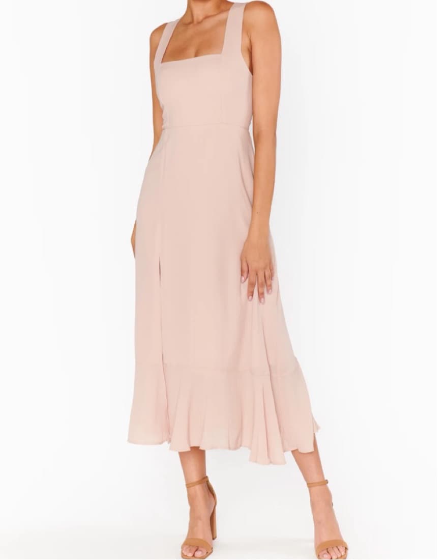 Light Pink Midi Dress - Image 1